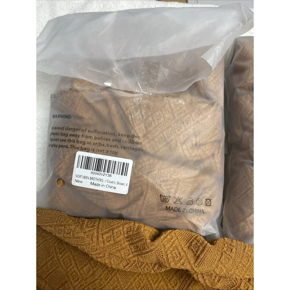 NORTHERN BROTHERS 8 Brown Seat Covers Dining Room Kitchen Chair Covers